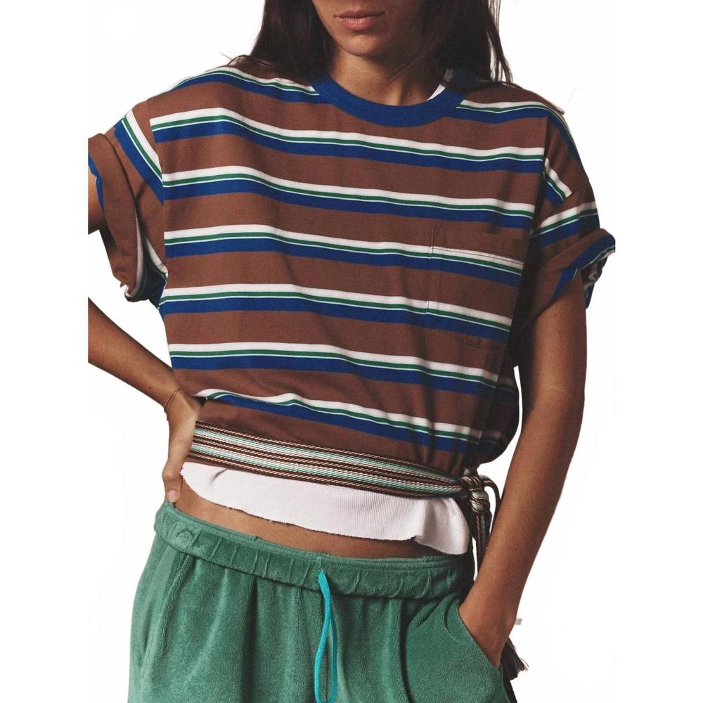 NEW XIRENA women's paulina striped top in mocha - Picture 5 of 7